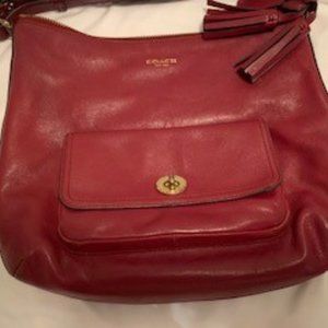 Red Leather Coach Purse